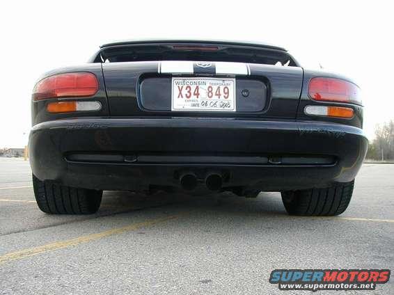 1996 Dodge Viper rear view with Wisconsin license plate X34 849