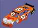 2004 Jeep Wrangler - This is a digital rendering of an orange NASCAR stock car Tazmanian Devil graphics and the number 8.