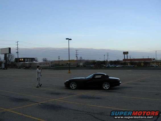Black 1996 Dodge Viper convertible, side view