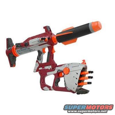 toy missile launcher with a rocket and darts