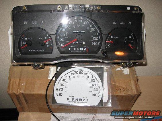 Instrument cluster with odometer reading 64796 miles
