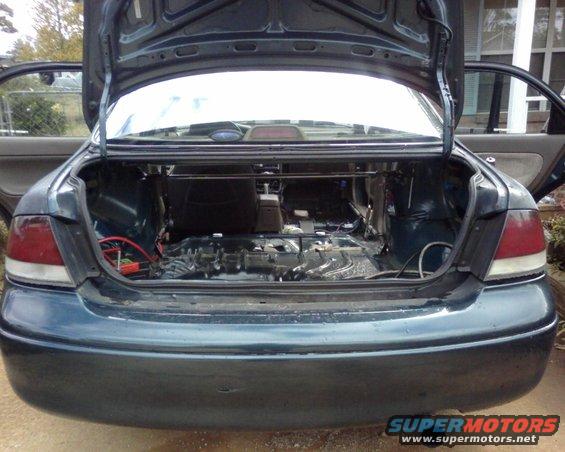 You get to see alot of nothing through the trunk