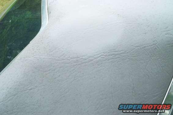 As you can see here this is how the vinyl roof looked to begin with and I went ahead and cleaned a small portion of it to show the big diffrence.
