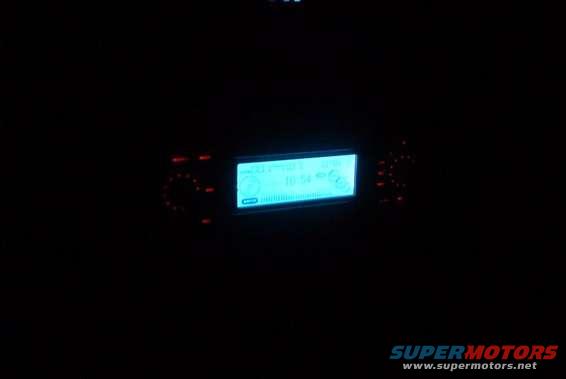 Not a very good picture, but here it is in  the dark.