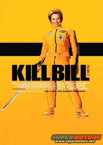 Poster for Kill Bill Vol. 3 a person in a yellow jumpsuit holding a katana
