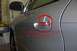 1998 Ford Taurus - The door handle on this silver car does not sit flush as it should, indicating a potential fitment problem.