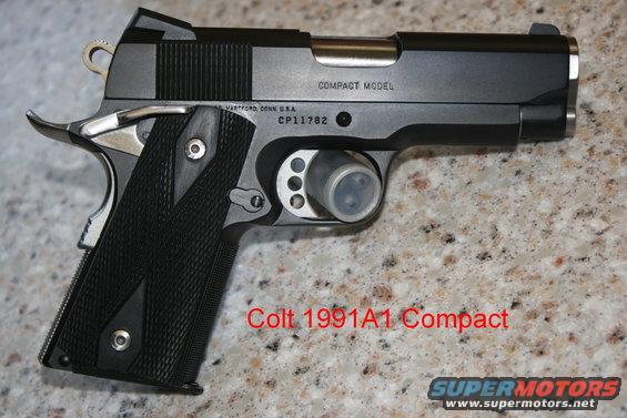 Colt 1991A1 Compact pistol, black finish, textured grips