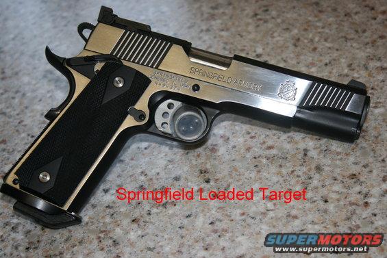 Springfield Armory pistol with black grip and silver slide