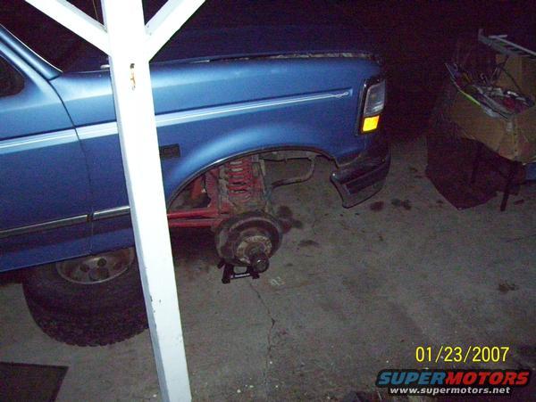 front right view again and brakes being worked on