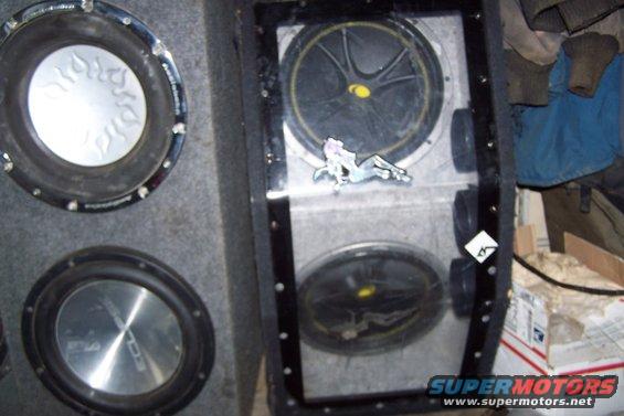 Car subwoofers with flame and Eclipse logos