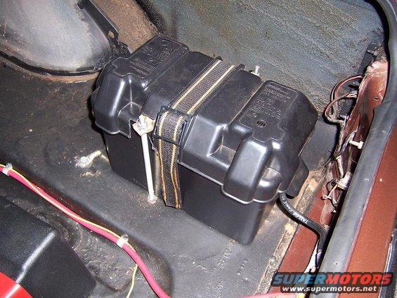 rear trunk mounted battery in battery box