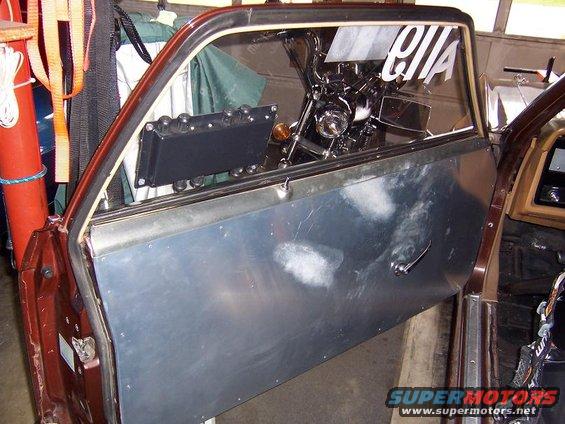 gutted doors and replaced with aluminum sheet metal