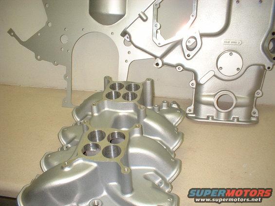 Manifold, timing cover and backing plate all came from Gilbert Carpio who is from CA. His parts are fantastic.