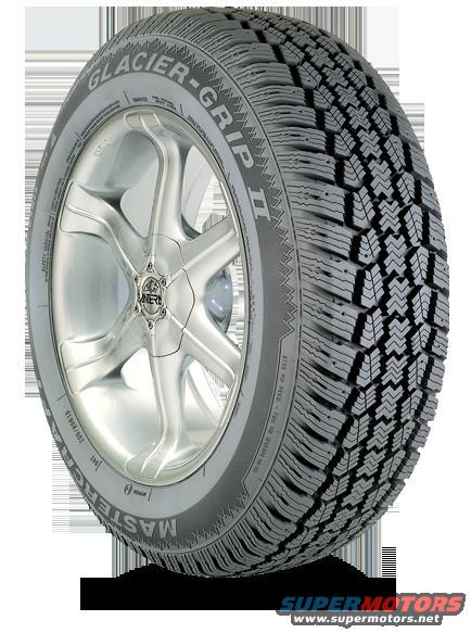 Glacier-Grip II tire on silver alloy wheel