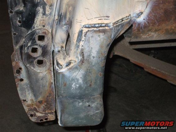 side of the passenger rear support welded in
