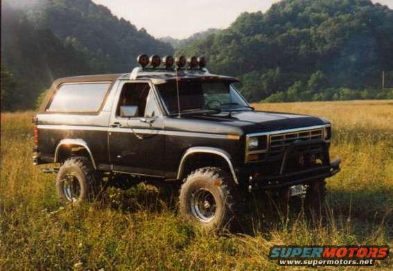mybronc1.jpg My second Bronco, picked it up stock and cheap cuz 3 teeth broke off the fly wheel and it would't start. Payed money, turned crank with wrench, started motor, drove away.    