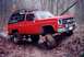 1982 Ford Bronco - Not bad for just aftermarkert superlift springs. This is Big RED, my bros old 77 chevy. Man that camper top is ugly.