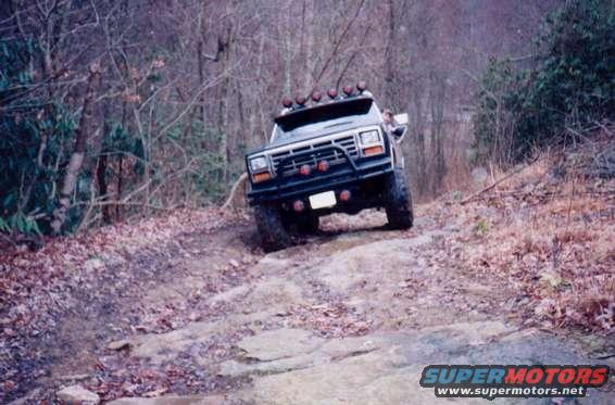 bronchill.jpg A lot steeper than it looks,  lots of big rocks are behind it.  Scared the whiz outta me going back down when my brakes started to die.