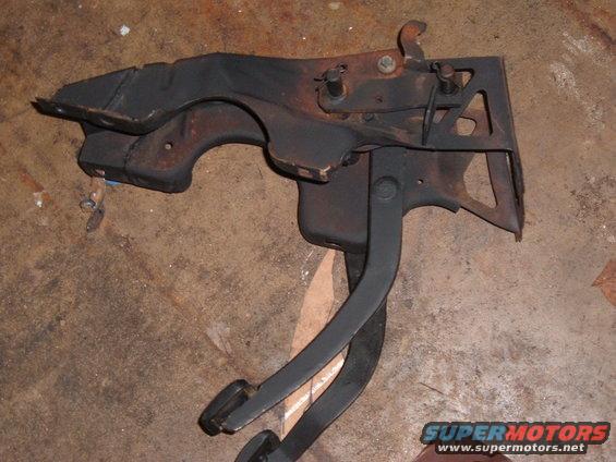 A better view of the bent pedal. This assembly is finished. Its been extended, reflanged, brake pedal bent, clutch pedal shortened and painted. I might try and adjust the clutch pedal lower if I can do it and still get good clutch function.