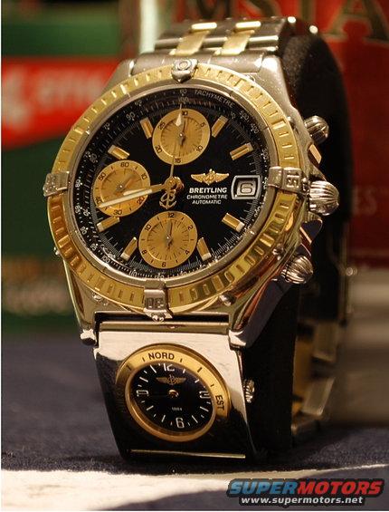 Breitling Chronometre Automatic watch with gold accents and black dial