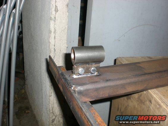 Tab welded to jig base, and bushing bolted on