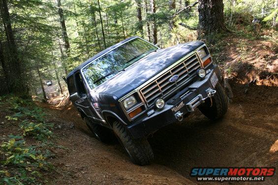 Poker Run, up a ravine...