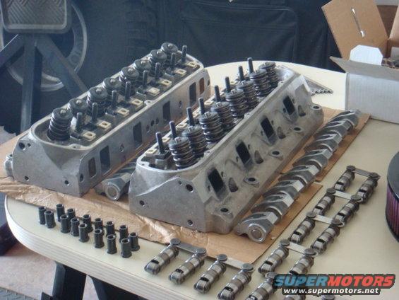 Edelbrock Performer aluminum heads & Crane aluminum roller rockers