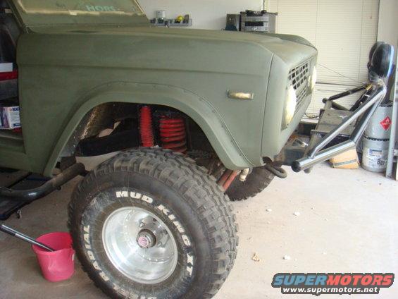 35 x 12.50 Mud Terrains on polished aluminum wheels