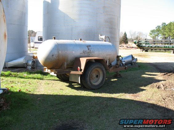 This thing is the shit. It's a diesel tank we made from a propane tank mounted on a homemade trailer with a semi axle.