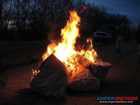 Gotta get rid of the sacks somehow...