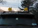 1995 Ford Bronco - Two yellow "Daylighter" lights with smiley faces are mounted on a roof rack.