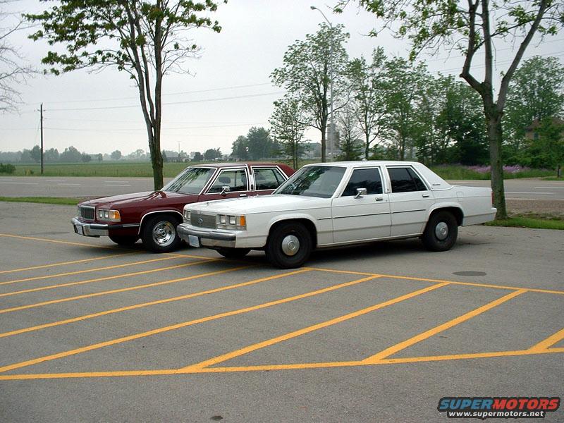 Two sedans, one white and one maroon, parked side-by-side in a parking lot