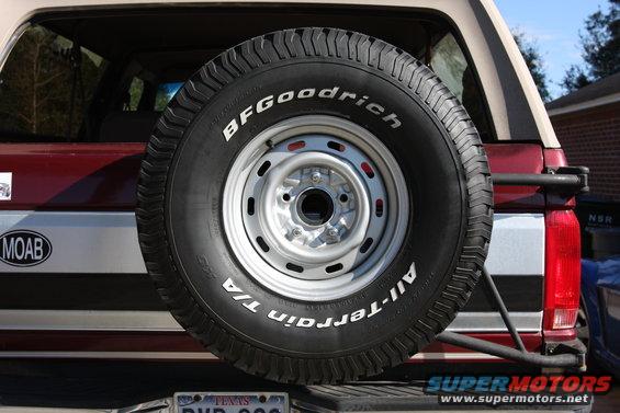 Finally sanded down and repainted the rim of my spare tire.