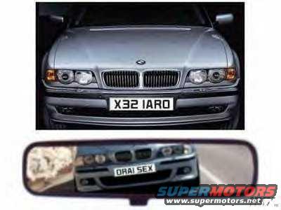 Silver BMW 7 Series front grille and headlights, license plate X32 IARD