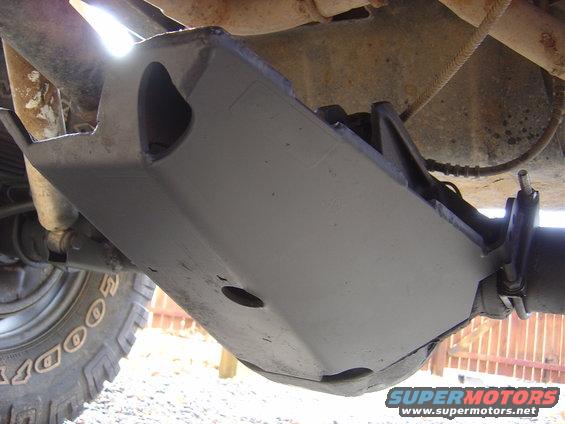 Underbody skid plate on a 1996 Ford F-250