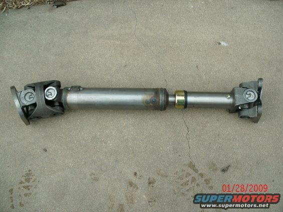 Driveshaft with U-joints and a yellow band