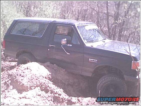 bronco-stuck.jpg Trails had been renovated, thus causing me to high center 5 times in a row! lol
