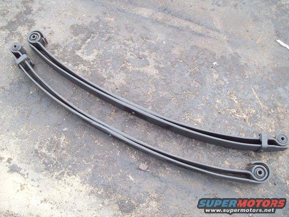 both painted, springs are stock from a '00 f250 with the 5.4