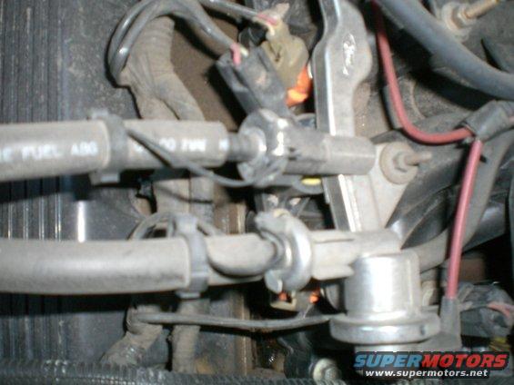Engine fuel line with text FUEL ABS