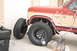 1986 Ford Bronco - clear view of front tire, you can see the tread design. these things throw snow!