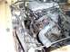 1982 Ford Mustang - Close-up view of the engine bay in a 1982 Ford Mustang, revealing intricate mechanical details.