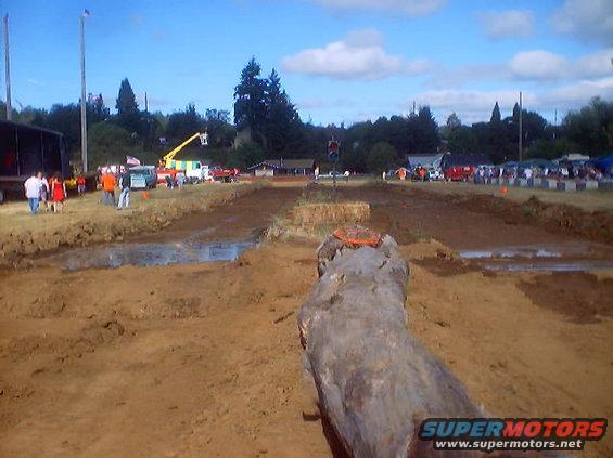 Mud pits before racing began.