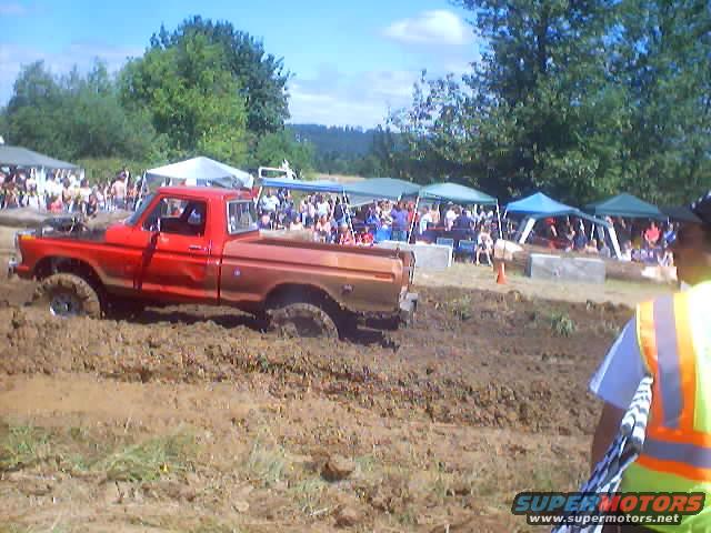 Trying to figure out why I couldn't leave the line.   Shift into 4WD dumb ass!!
