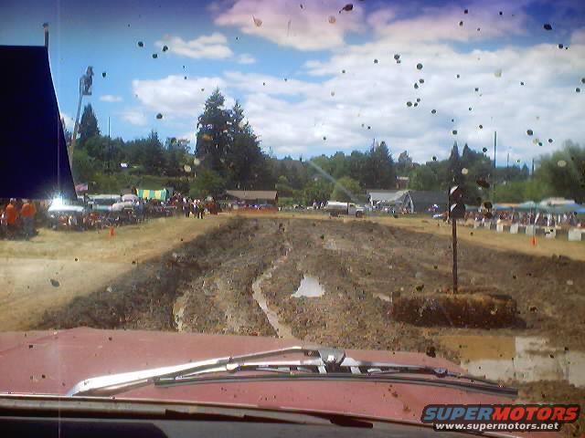 A look from inside at the starting line.
