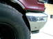 1989 Ford Bronco - This is where 35" tire rub on a Bronco with NO lift. Time to space out the front bumper, or take it off.