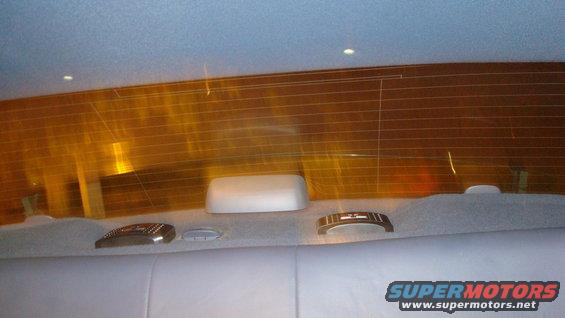 Shot of the rear deck with the crossovers for the rear Polk seperates, again the 6.5" are mounted in the stock locatiion.