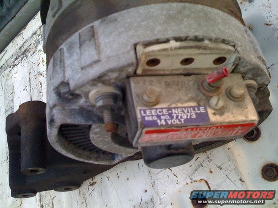 Leece-Neville alternator with registration number 77973 and 14 VOLT label