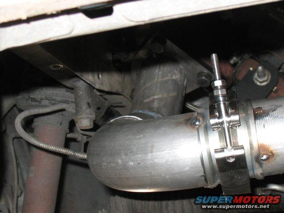 Exhaust pipe with clamp and sensor wire
