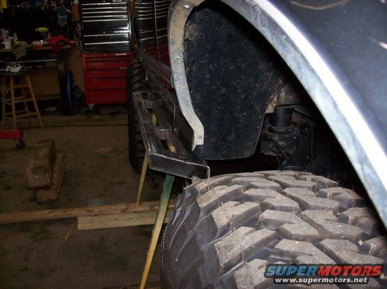 1992 Ford Bronco side view showing slider installation in progress