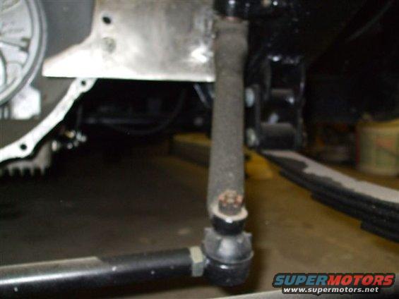 Pitman arm and tie rod end assembly on a vehicle's suspension